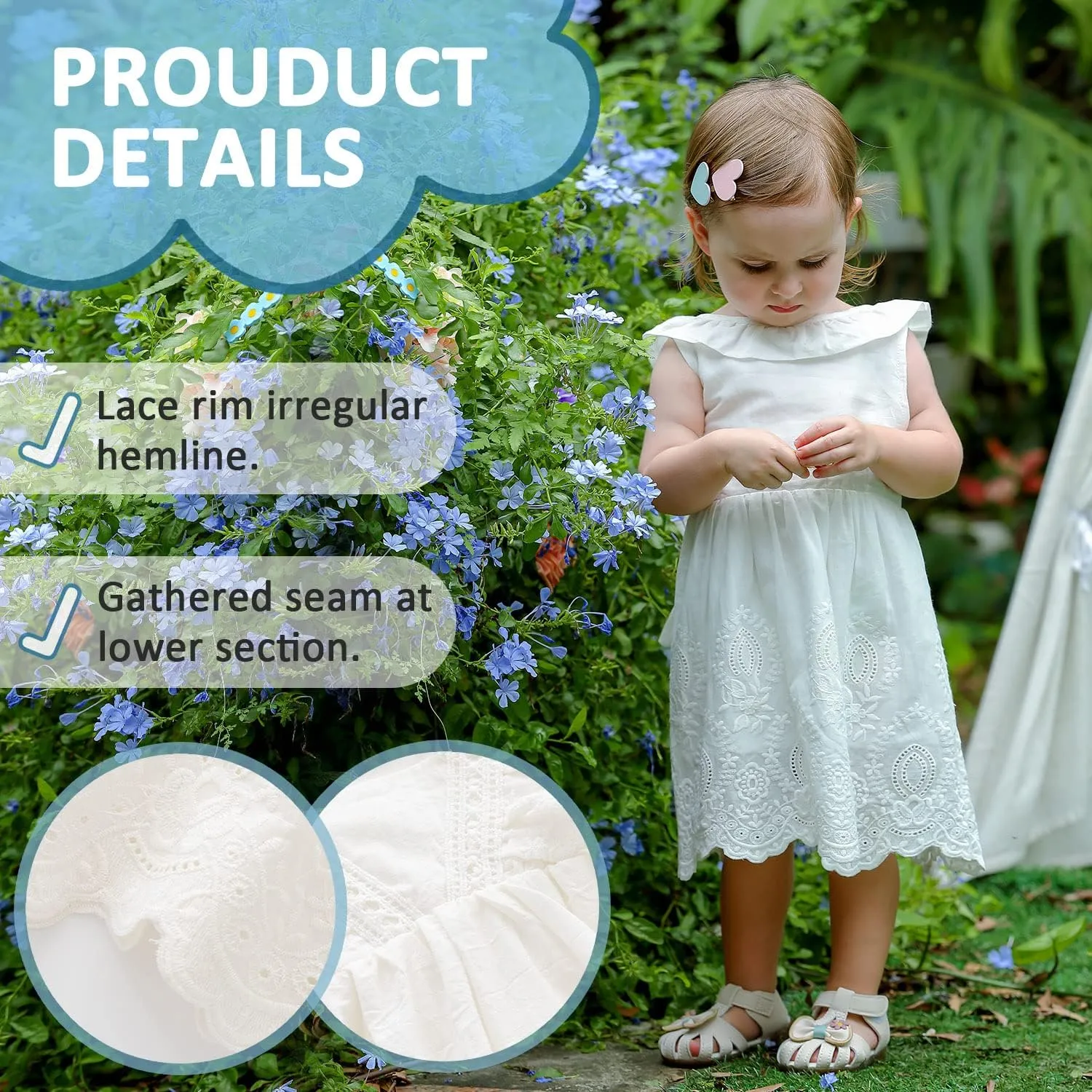 Zanie Kids Easter Dresses for Girls Baby Girl Summer Dress Playwear Family Photo Outfits