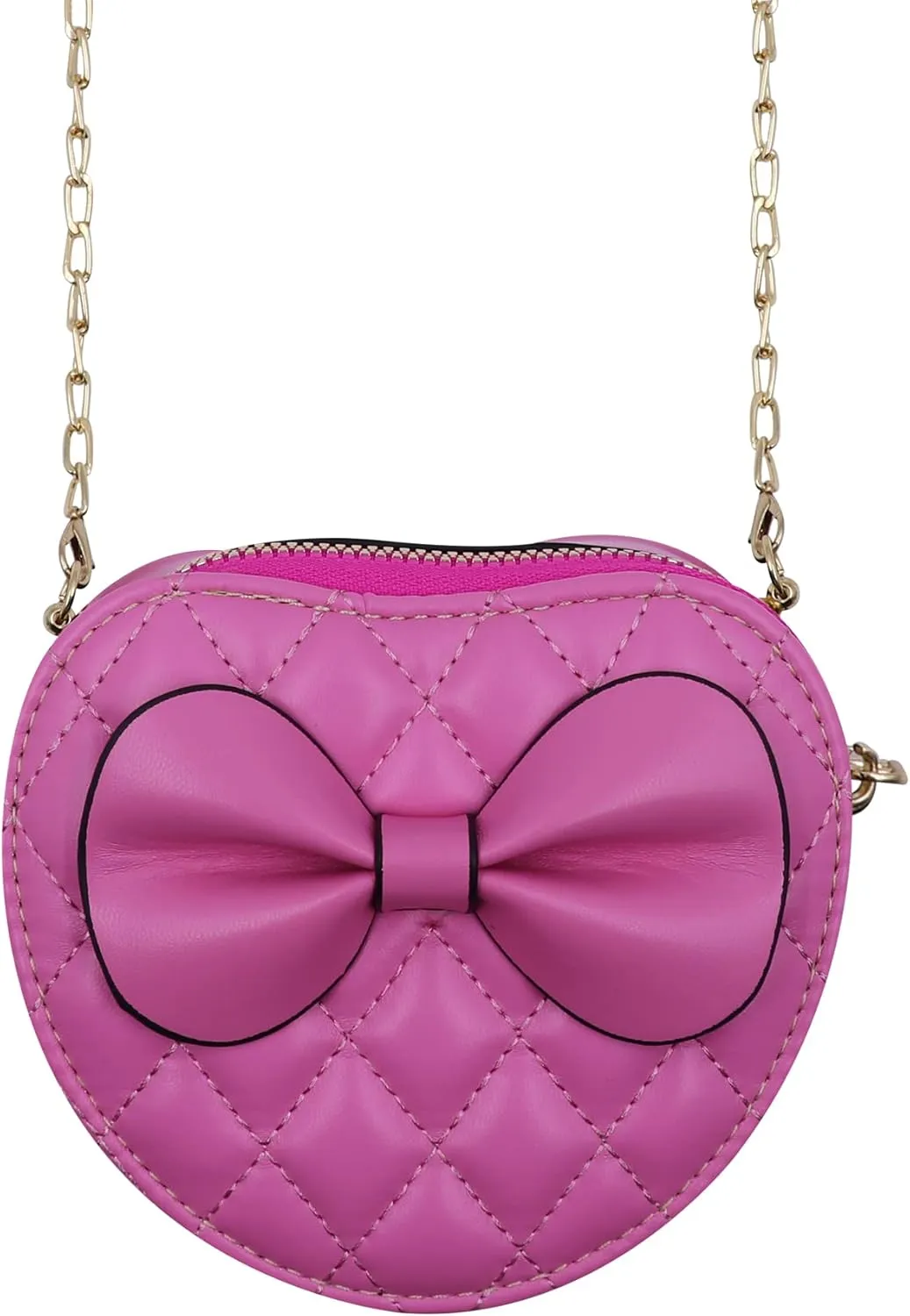 ZGMYC Cute Heart-shaped Crossbody Purse Bowknot Shoulder Bag Satchel for Little Girls Toddlers