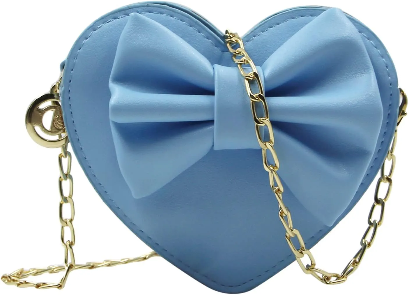 ZGMYC Cute Heart-shaped Crossbody Purse Bowknot Shoulder Bag Satchel for Little Girls Toddlers