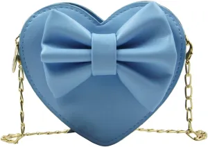 ZGMYC Cute Heart-shaped Crossbody Purse Bowknot Shoulder Bag Satchel for Little Girls Toddlers