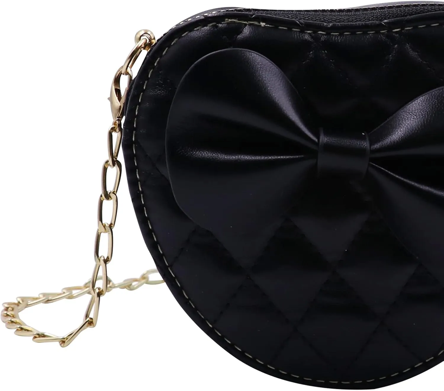 ZGMYC Cute Heart-shaped Crossbody Purse Bowknot Shoulder Bag Satchel for Little Girls Toddlers
