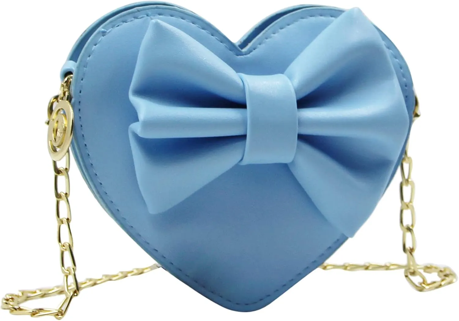 ZGMYC Cute Heart-shaped Crossbody Purse Bowknot Shoulder Bag Satchel for Little Girls Toddlers