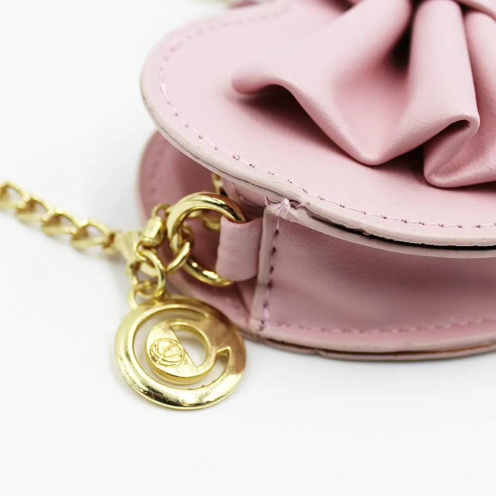 ZGMYC Cute Heart-shaped Crossbody Purse Bowknot Shoulder Bag Satchel for Little Girls Toddlers