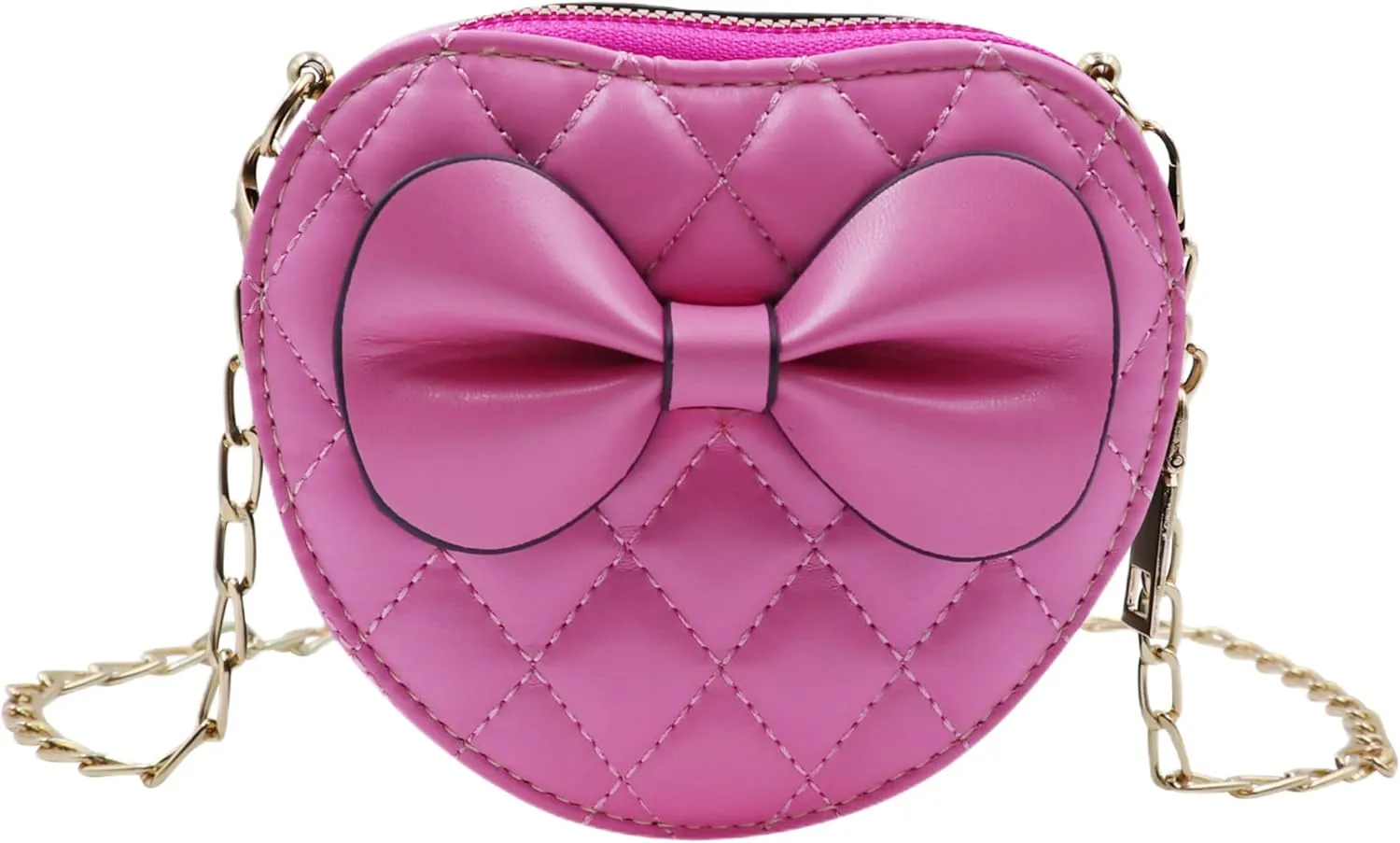 ZGMYC Cute Heart-shaped Crossbody Purse Bowknot Shoulder Bag Satchel for Little Girls Toddlers