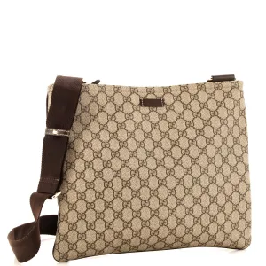 Zip Top Messenger Bag GG Coated Canvas Large