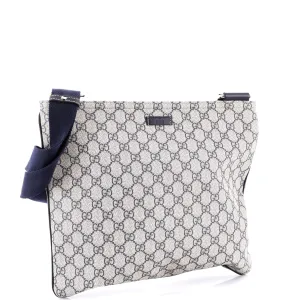 Zip Top Messenger Bag GG Coated Canvas Large