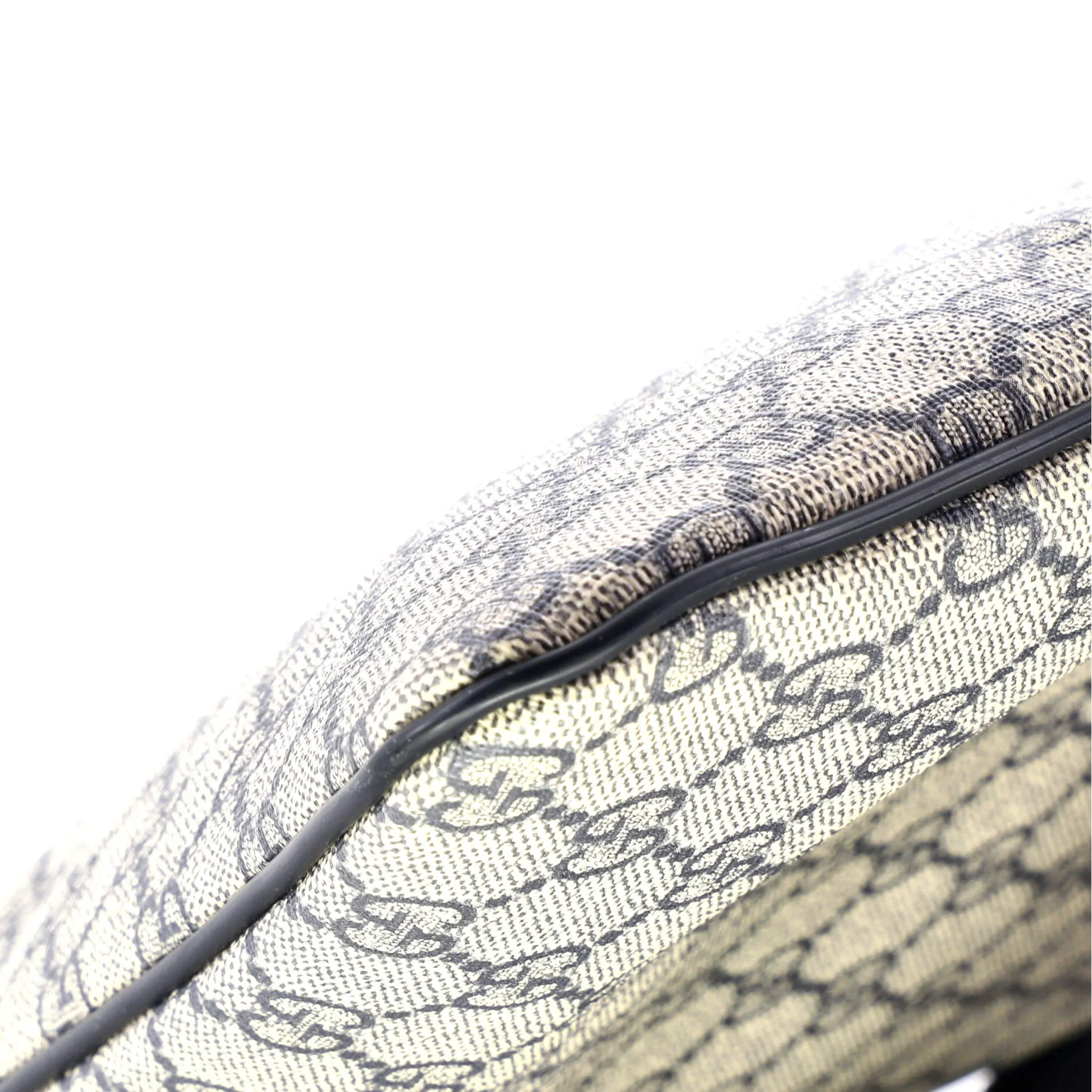 Zip Top Messenger Bag GG Coated Canvas Large