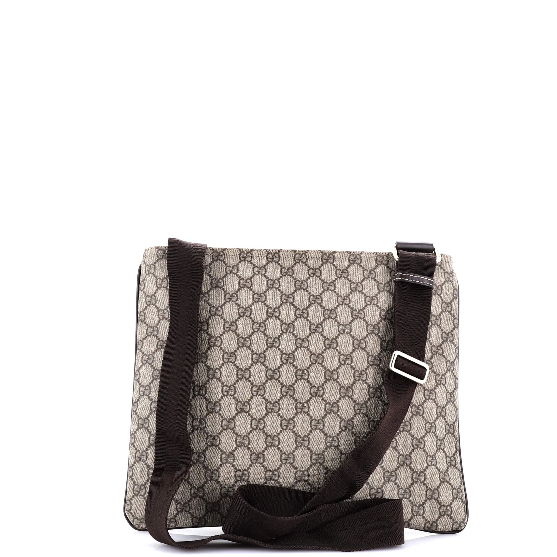 Zip Top Messenger Bag GG Coated Canvas Large