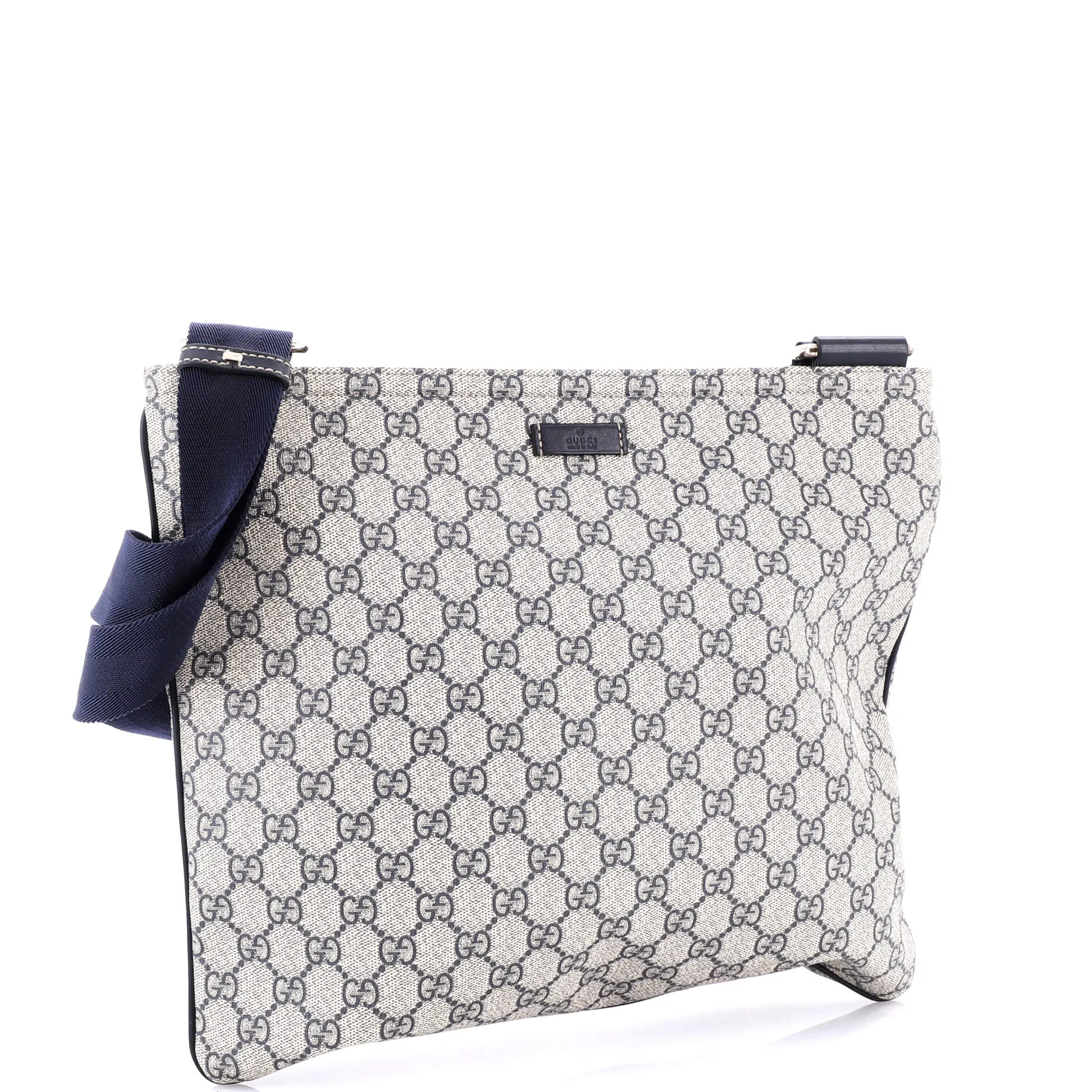 Zip Top Messenger Bag GG Coated Canvas Large