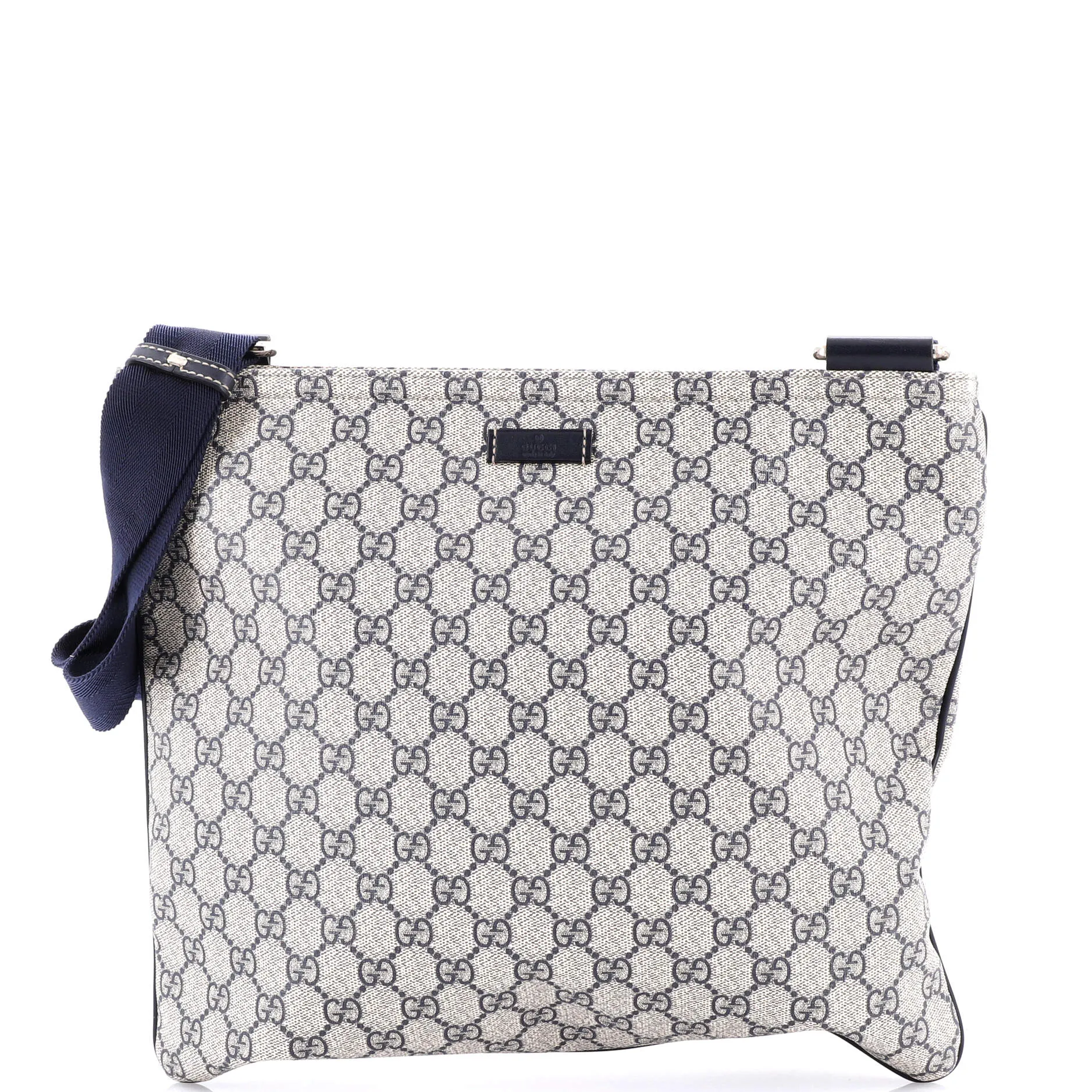 Zip Top Messenger Bag GG Coated Canvas Large