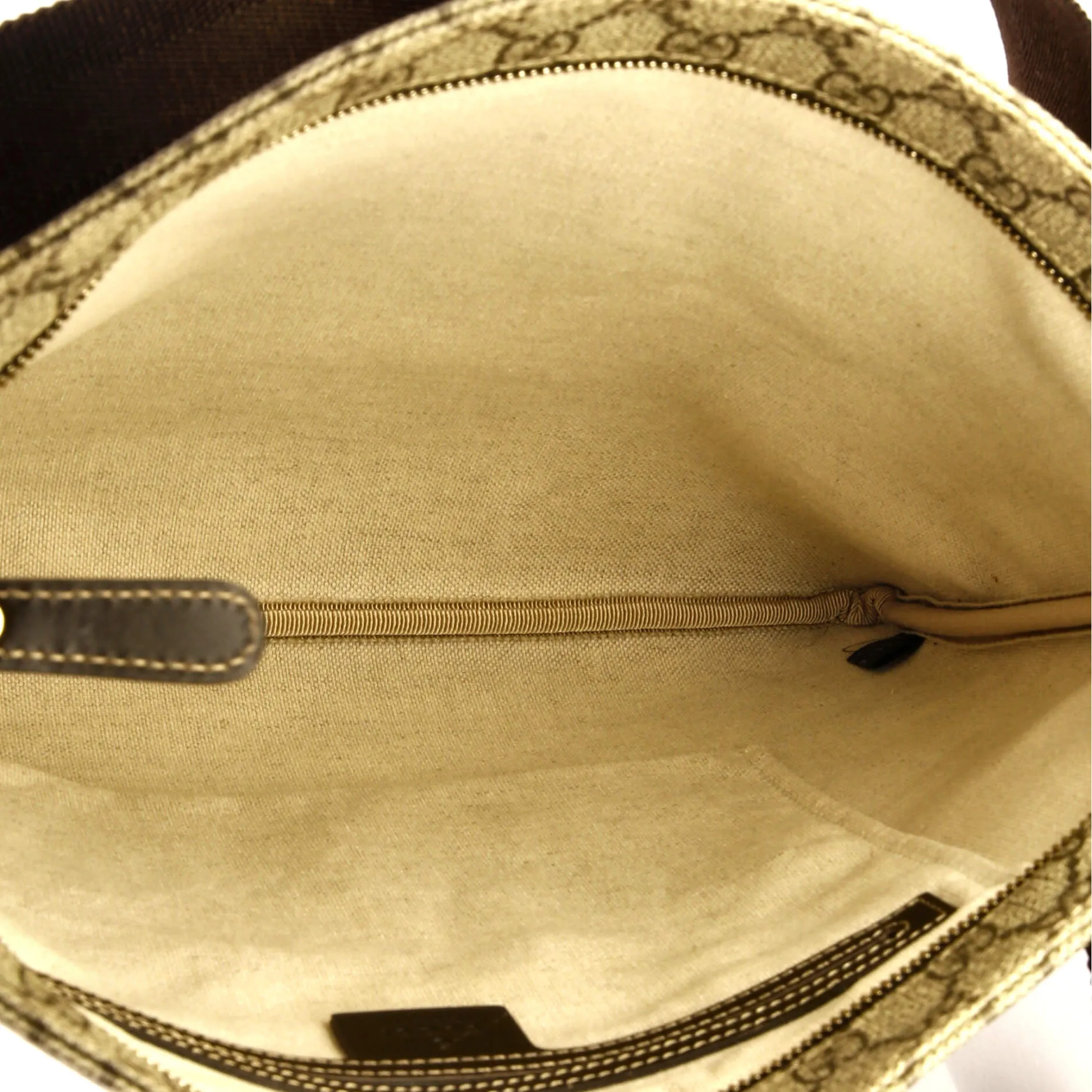 Zip Top Messenger Bag GG Coated Canvas Large